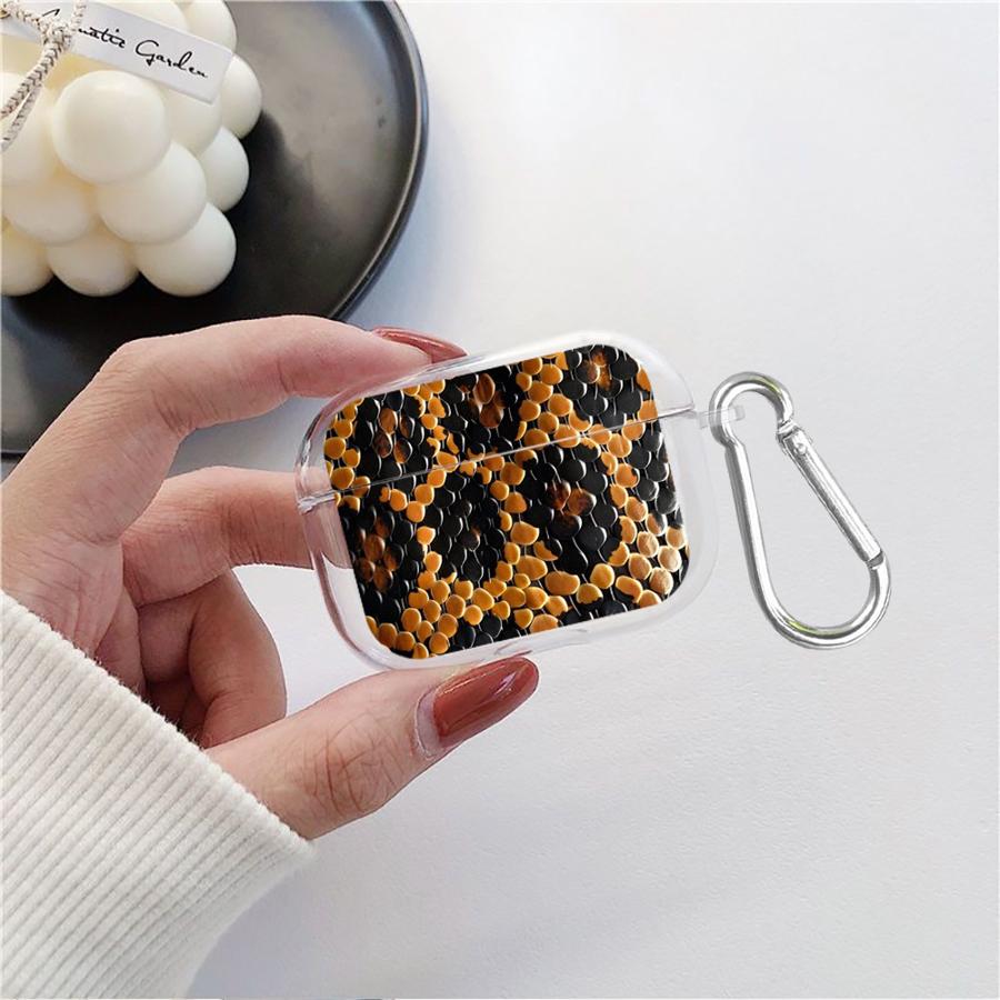 Case For Airpods 1 4 Pro2 3 Pro Pro3 2 Clear Earphone Cases Cover Snakeskin Pattern