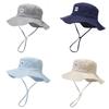 Baby Mädchen Kinder Sonnenhut mit einfarbigem lächelndem Gesicht Stickerei Design für Sommer Outdoor Schutz