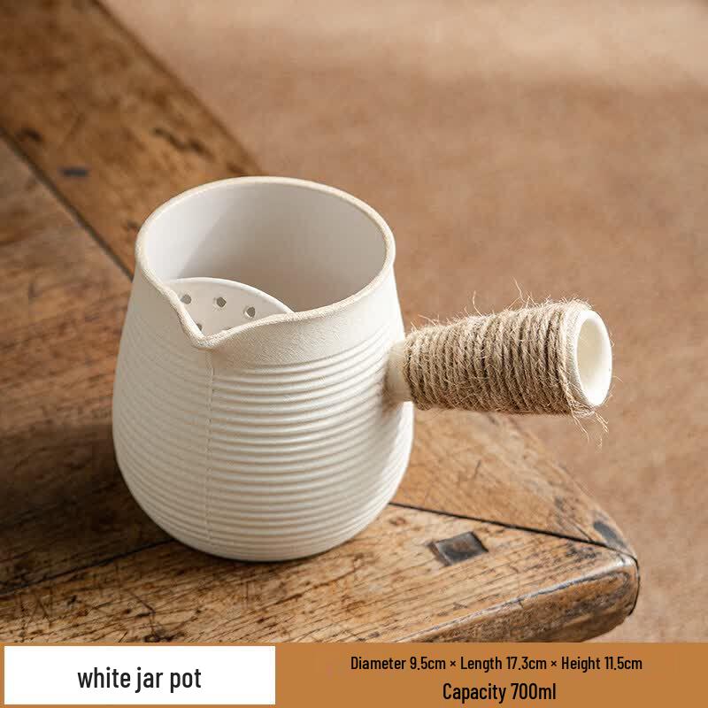 ZISIZ Large Ceramic Tea & Milk Roasting Pot