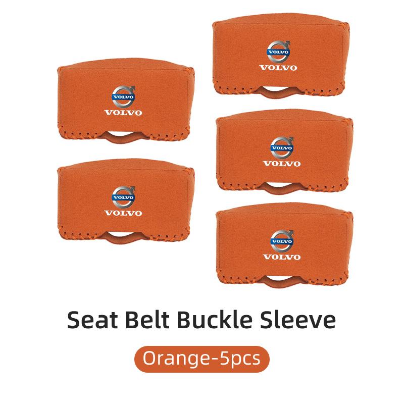 Car Suede Safety Belt Buckle Protector Cover Interior Accessories For Volvo AWD C30 C70 S60 S80 T6 V40 V50 V60 V70 V90 XC60 XC90