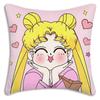 1PC Cute M-shaped Moon Pillowcase Cartoon Sofa Decoration Home Double-sided Printing Cute Square Cushion Pillowcase