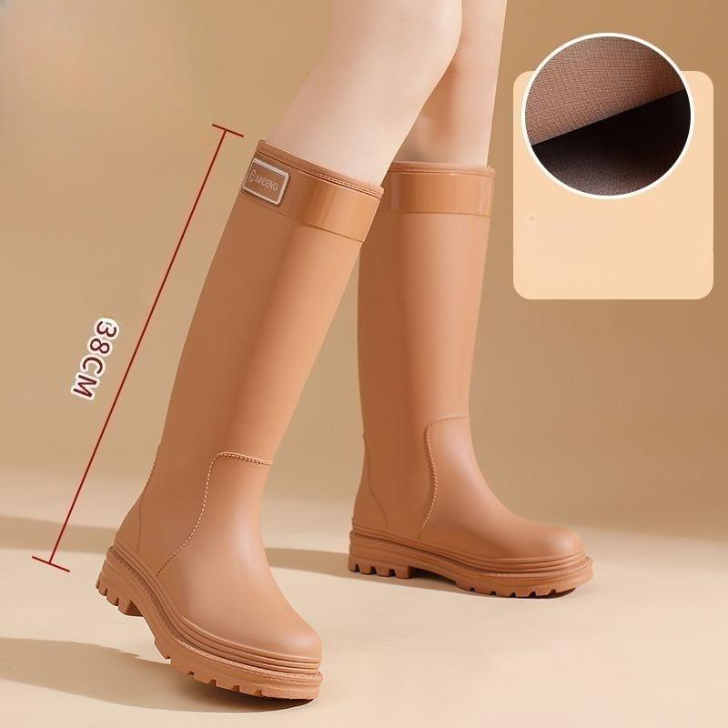 Women s Waterproof Non-Slip Durable Furry Hiking Rubber Rain Boots Women s Winter Waterproof Boots 2026 Hot Sale 35