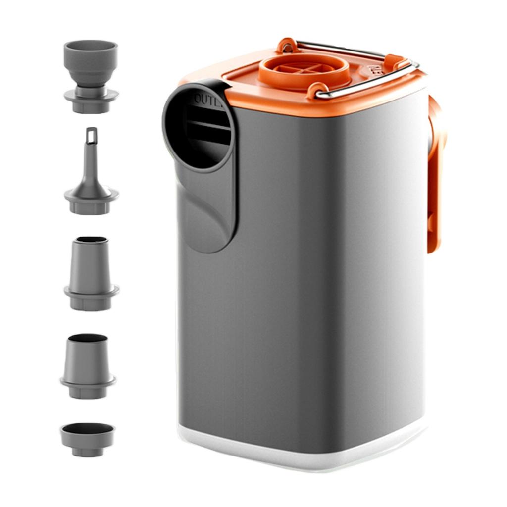 Portable Air Pump with Camping Light Rechargeable Inflate Deflate Pumps 1300mAh for Pool Floats/Air Bed/Vacuum Storage Bags