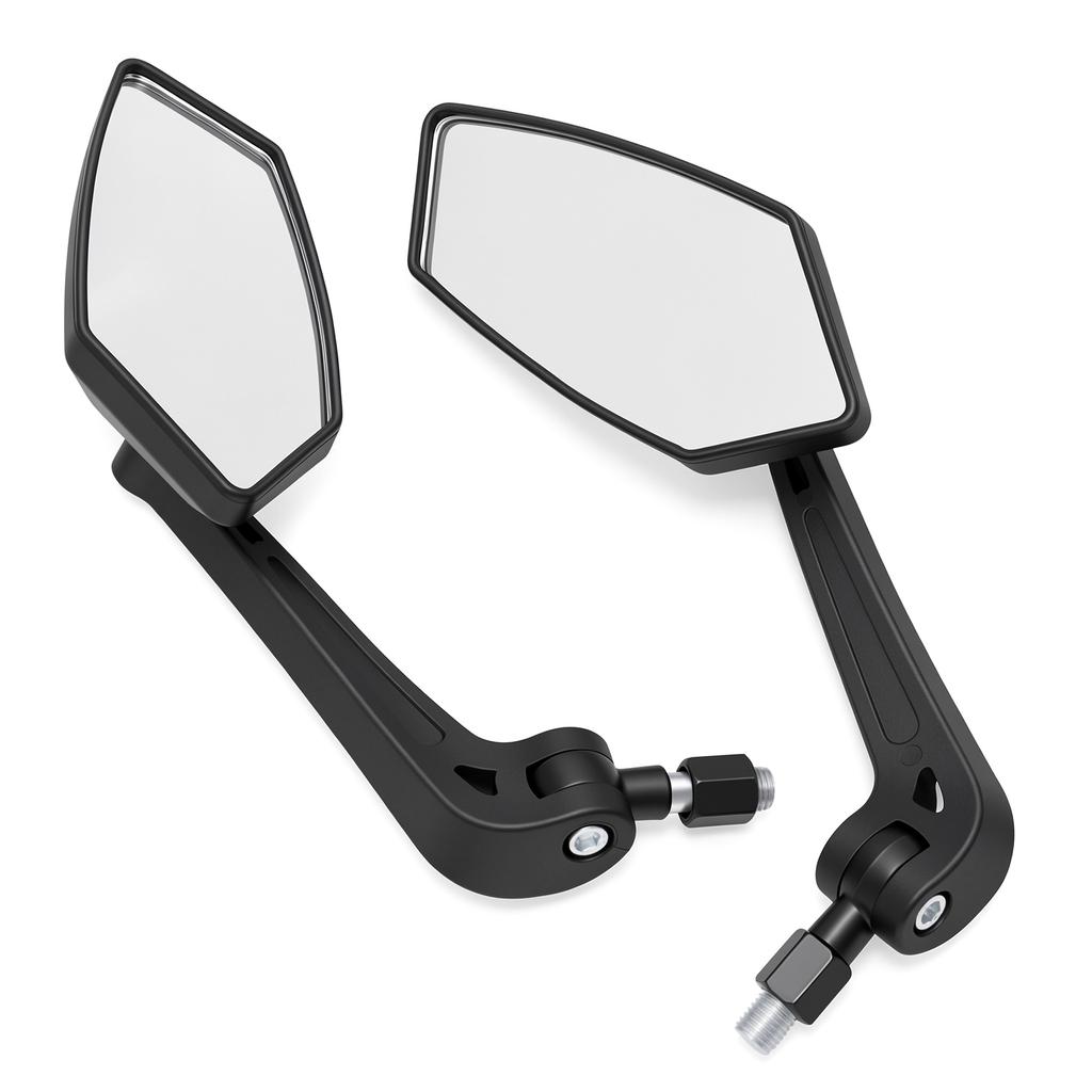 Universal Motorcycle Handlebar Clamp Mirror 360° Rotation Rearview Mirror M10 10mm Screw Bicycle Handle Bar Reflective Mirrors
