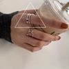 S925 Sterling Silver Roman Numeral Open Ring for Women - Trendy, Retro, and Stylish