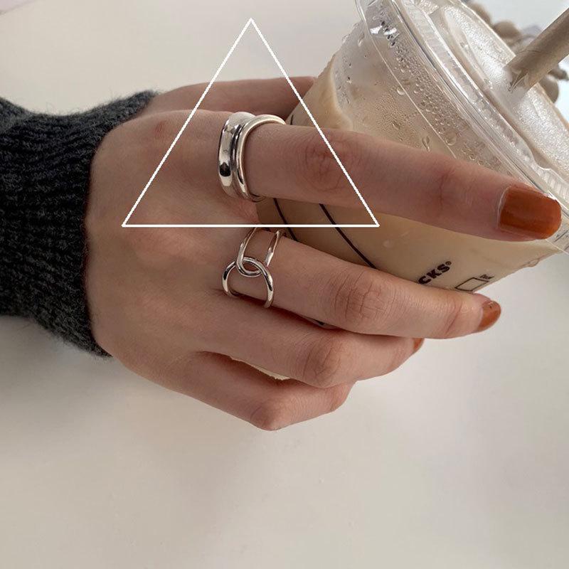 S925 Sterling Silver Roman Numeral Open Ring for Women - Trendy, Retro, and Stylish