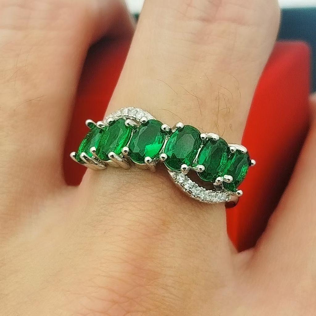 Imitation Natural Amethyst Ring, Women'S Multi-Grain Inlaid Ring, Open Ring, Simple And Exquisite Jewelry