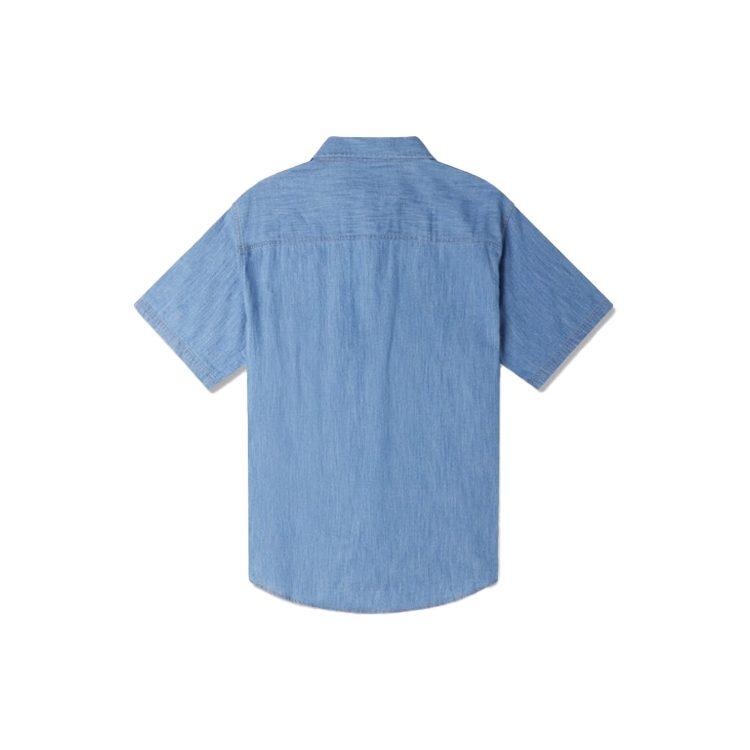 Converse Shirts Men's Blue Lapel Moderate Shirt 10025438-A01