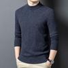 Men's Premium 100% Pure Wool Mock-Neck Sweater