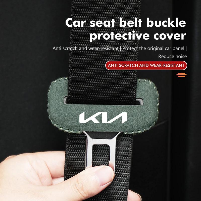 Car Seat Belt Buckle Protector Button Case Anti-Scratch Cover For KIA Rio K5 K2 Sportage Ceed Sorento Picanto Stinger Soul gbfu50