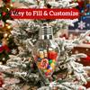 Christmas Bulb Ornament Jars Shape Storage Jar, Transparent Refillable Light Hanging Baubles Ornament, Tree Pendant for Holiday Home Party Decoration
