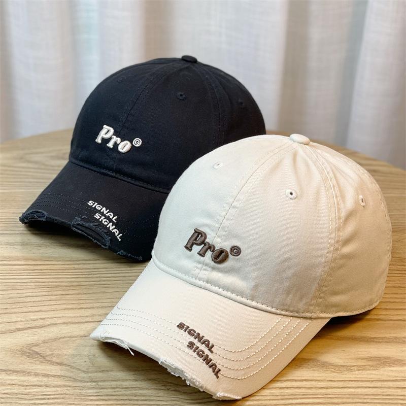 New Style Korean Version of Baseball Cap for Women Small Hard Top Showing Face Stylish Peaked Cap with Big Face and Wide Brim