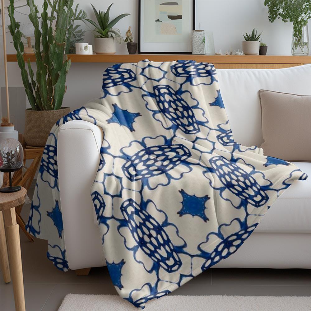 Printed Geometric Pattern Blanket Nordic Style Casual Throw Blanket Sofa Bed Cover Decorative Throw Rug