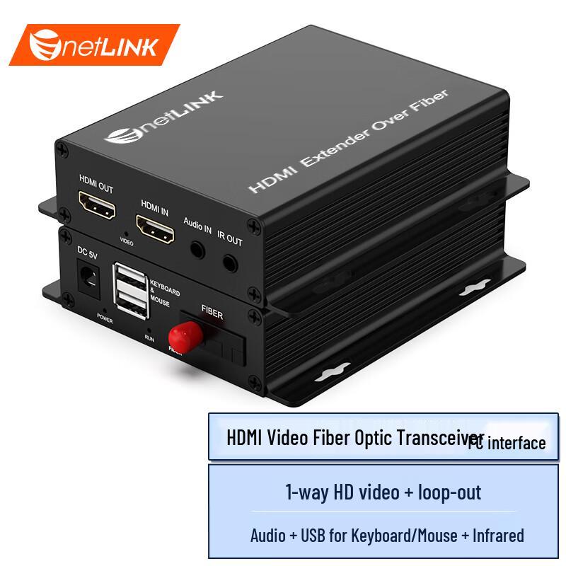 

netLINK HDMI HD Video Fiber Optic Extender HDMI+Loop Out+Audio+USB