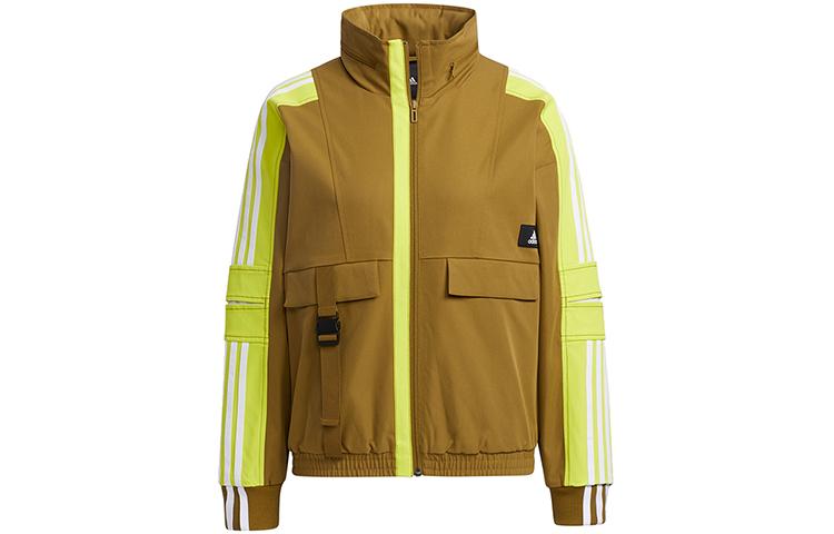 Adidas Str Jkt Warm Training Sports Packable Hooded Fleece Lined Jacket Women s Earth Yellow GP0623 XL