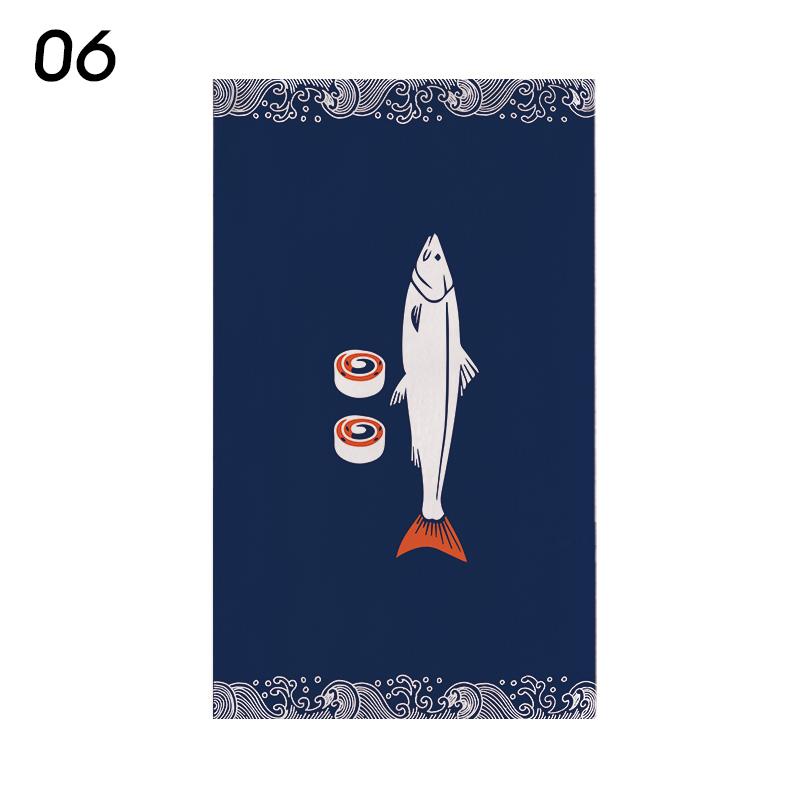 Japanese Style Door Head Half-curtain Noren Cuisine Izakaya Sashimi Seafood Restaurant Decor Short Curtains Kitchen Partition