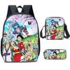 ONE PIECE Cross-border trendy backpack European and American retro schoolbag third grade~ fourth grade bag