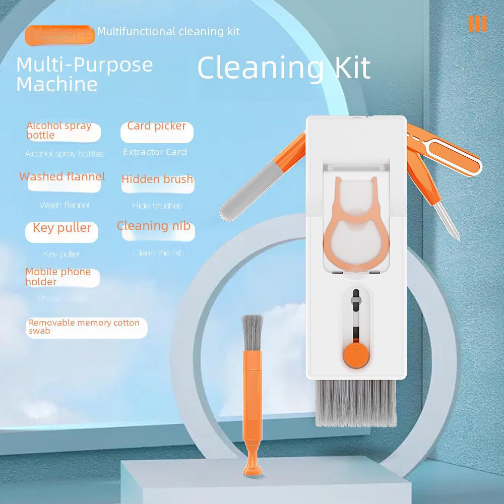 Multifunctional Cleaning Set: Keyboard Brush & Phone/Headset Cleaning Pen