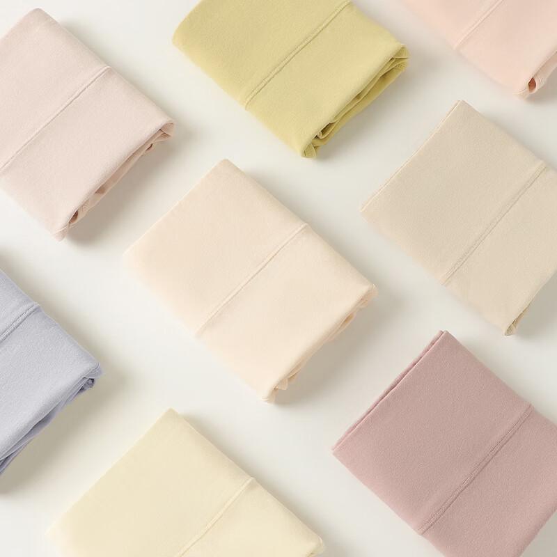 Langsha Women's High-Waist Tummy Control Silk Crotch Briefs 4-Pack