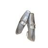 Easy To Wear and Not Tired of Feet, Gold Square Head Soft-soled Single Shoes for Women's 2025 Spring and Autumn Versatile Retro Silver Flat-sole