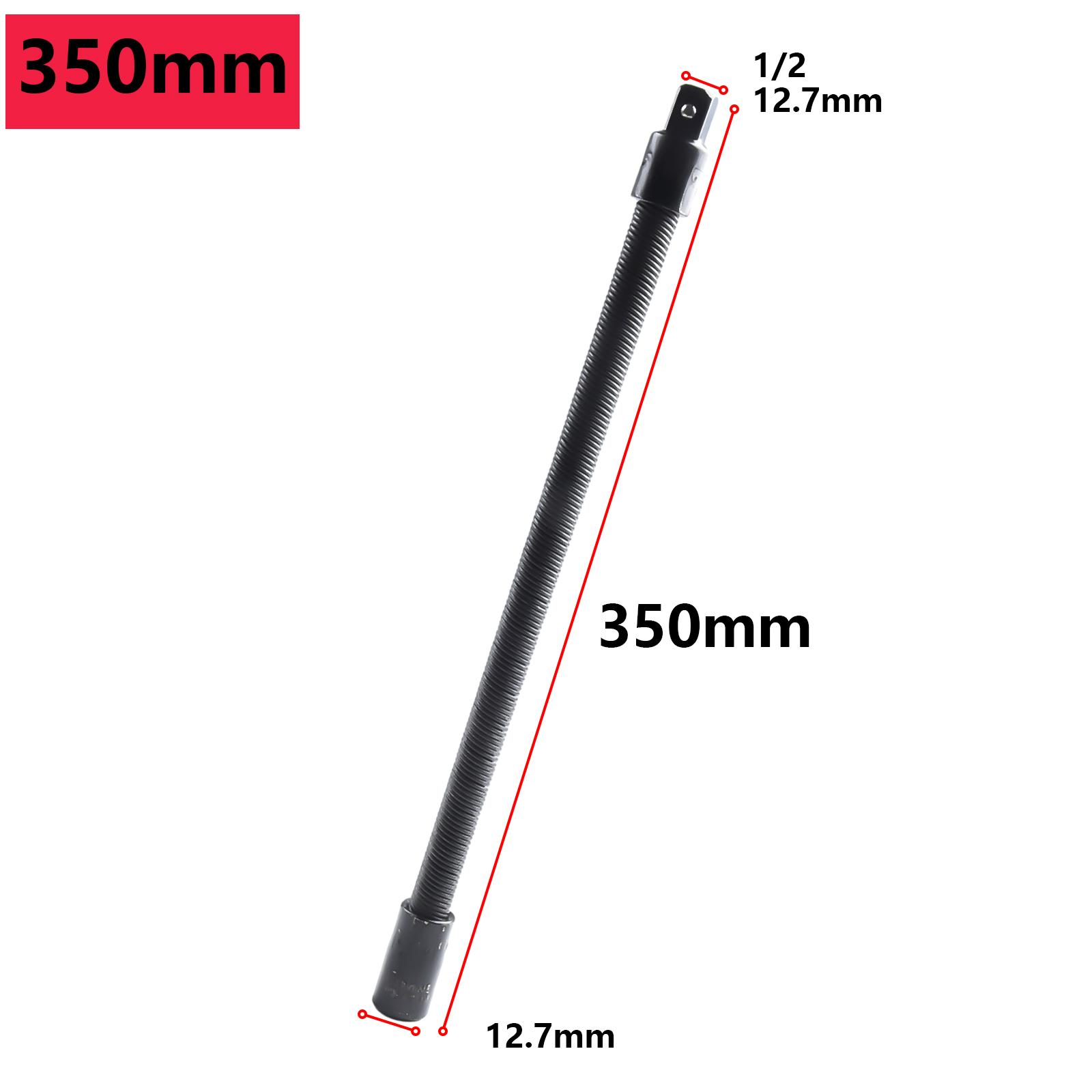 

High Quality New Extension Rod Flexible Shaft Wrench 1/2 Inch 12.7mm Black Drive Extender Flexible Shaft Spring Steel (middle)