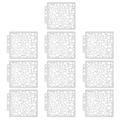 10Pcs Layering Stencils 14x12.8cm Reusable Hollow PET Painting Embossing Templates S137