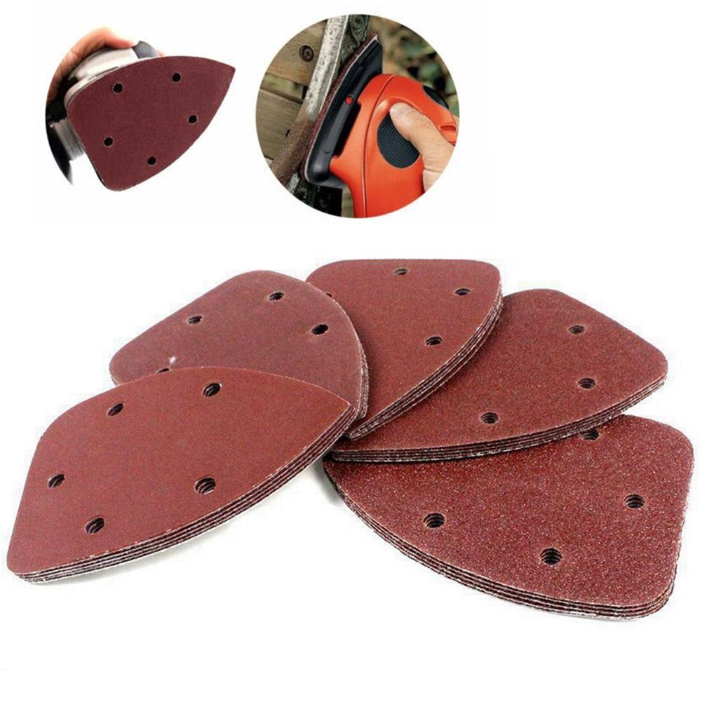 Power Polishing Tool Triangle Sanding Sheets for Wood/Metal/Leather 10PCS