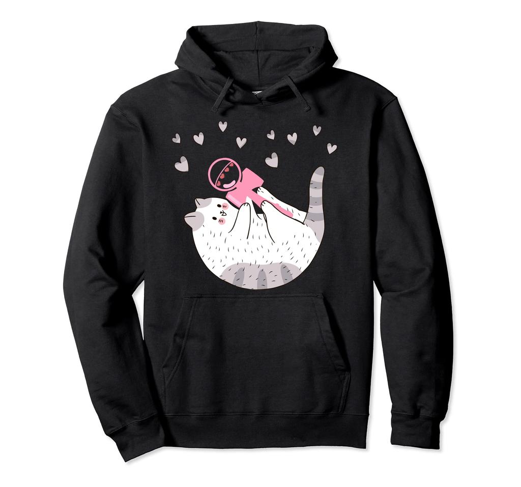 Cute Wool Cat Playing Kendama Heart Hoodie