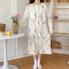 Spring/Summer 2024 Cotton Maternity/Nursing Gown - Double Layer Gauze Crepe Pajamas for Postpartum and Pregnant Women