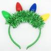 Weihnachts-LED-Glühbirnen-Stirnband Leuchtet im Dunkeln Partyzubehör Leuchtende Kopfbedeckung Haarschmuck für Frauen Mädchen