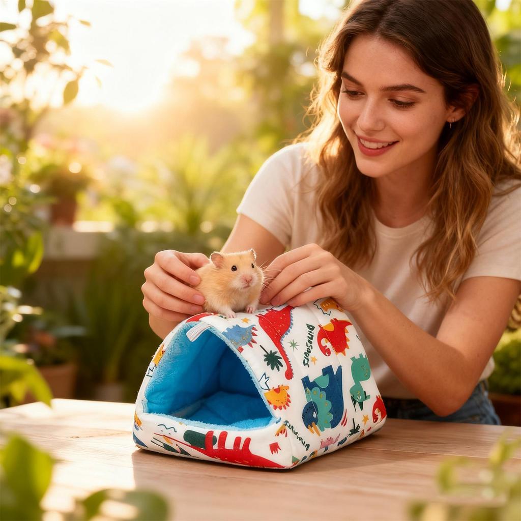 Hamster Warm Bed Soft Small Pet Nest Habitat Decor Small Animal House For Sleeping Hiding Snuggle Climbing Dwarf Sugar Glider