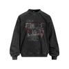 Mens Oversized Streetwear Hoodie Cotton Blend Graphic Print Washed Vintage Crewneck Sweatshirt Fall