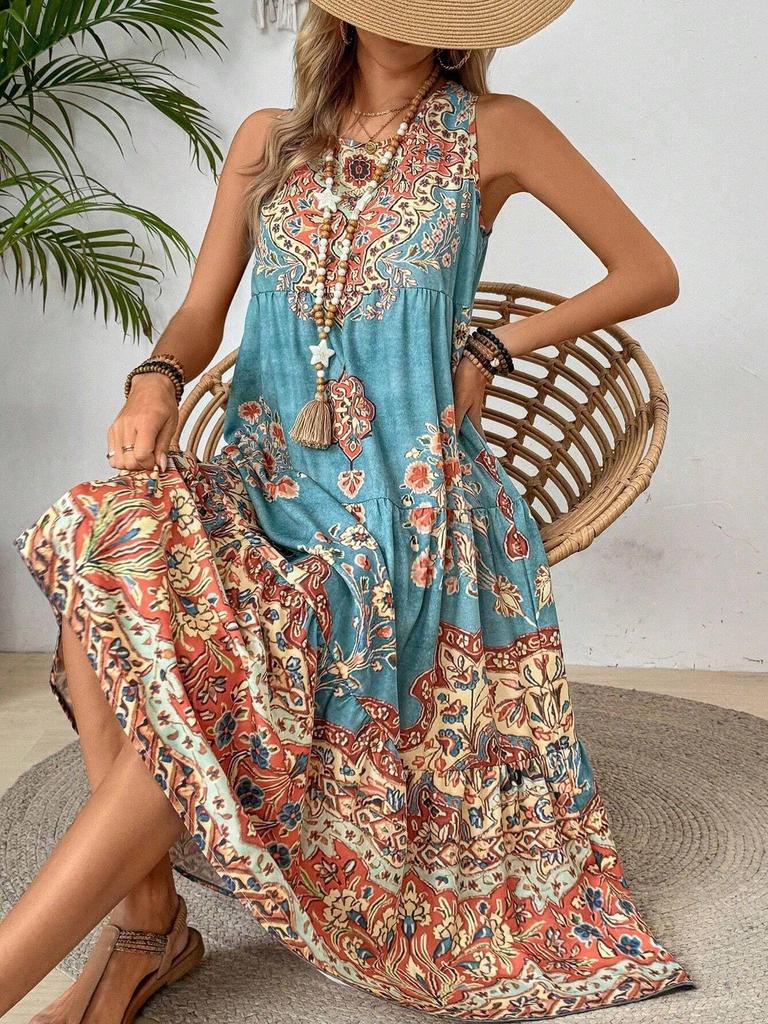 Plus Size Bohemian Elegantes Damenkleid Sommerurlaub Strand Sommerkleid Koreanische Damenkleidung Schlanke lange Kleider