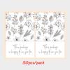 10-50Pcs Thank You Sticker This Package Is Happy To See You Too Flower Stickers Seal Label For Small Business Package Decor