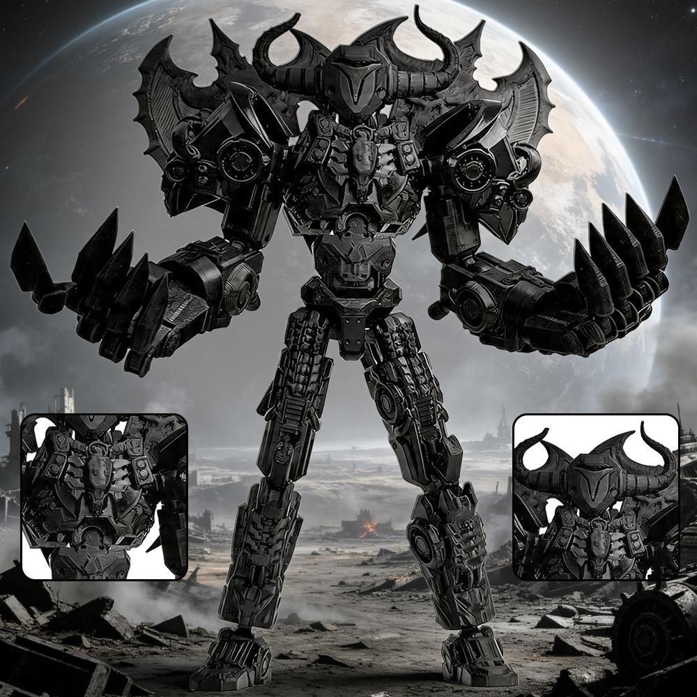 T-13 Demon Mecha 3D Printed Action Figure, Articulated Joints Model Kit, DIY Assembly Toy with Colorful Claw, Desktop Decor