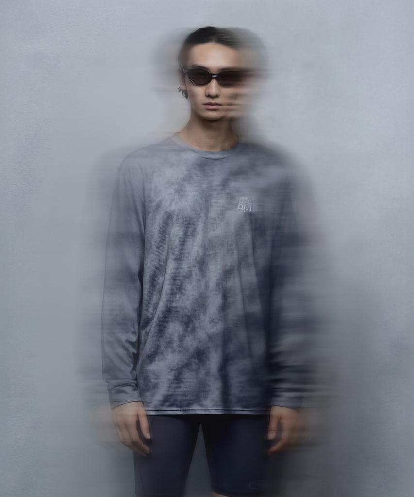 RRIG Uni Tie-Dye Grid Mesh Long Sleeve T-Shirt_Gr R1Ts2103