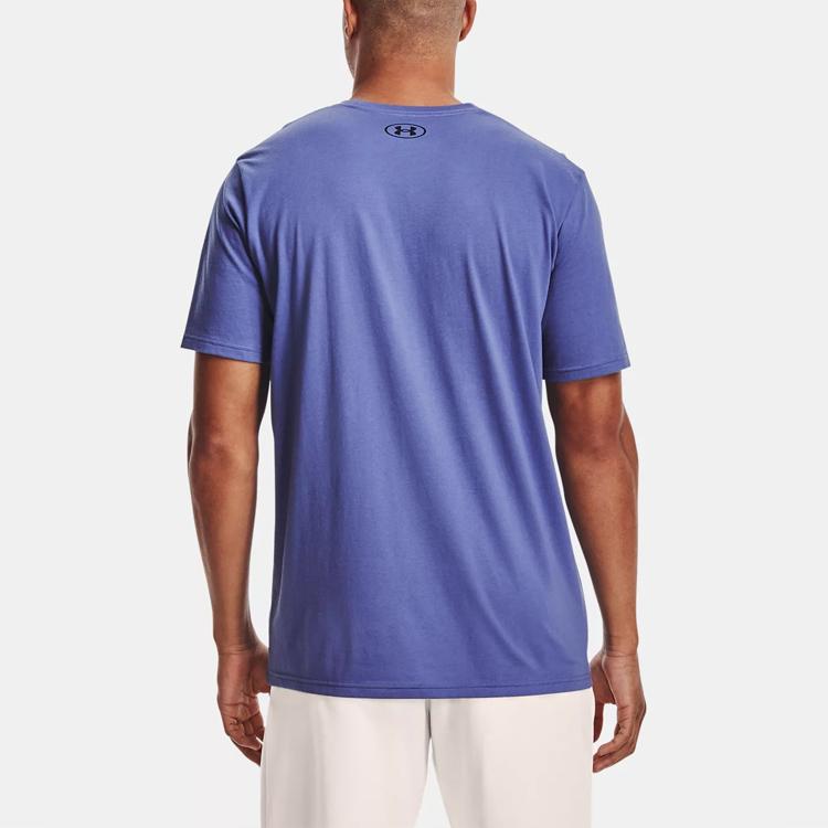 Under Armour Collegiate Casual Breathable Loose Training Short Sleeve T-Shirt Men Tops Purple 1361671-561