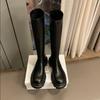 Flat Mouth High Boots Thick Sole 32-34 Size Velvet But Knee Fat Mm Widened Martin Boots