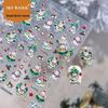 SKY Christmas Carnival Nail Art Stickers: Cartoon Animals, Snowflakes, Kittens, New Year Snowman DIY