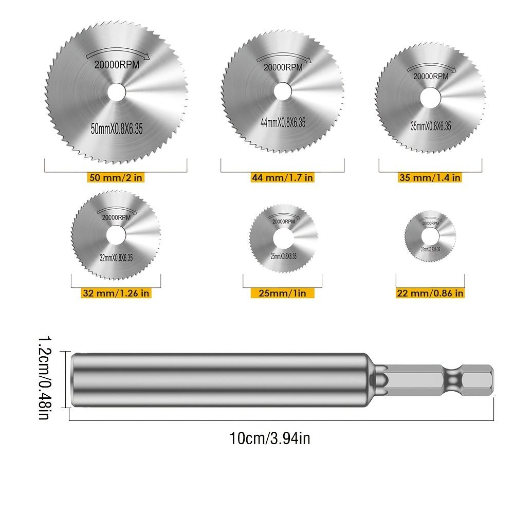 High-Speed Steel Cutting Wheel for Hex Shank Rotary Saw–Thin Disc Blade with 8 Replaceable Cutting Heads,Durable Metal Construction for Precision Cuts