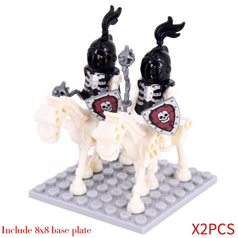 MOC Medieval Skeleton Centaurs Knights mini Action Figures Ringwraith Building Blocks Roman Horse Soldier Bricks kids Toys Gifts