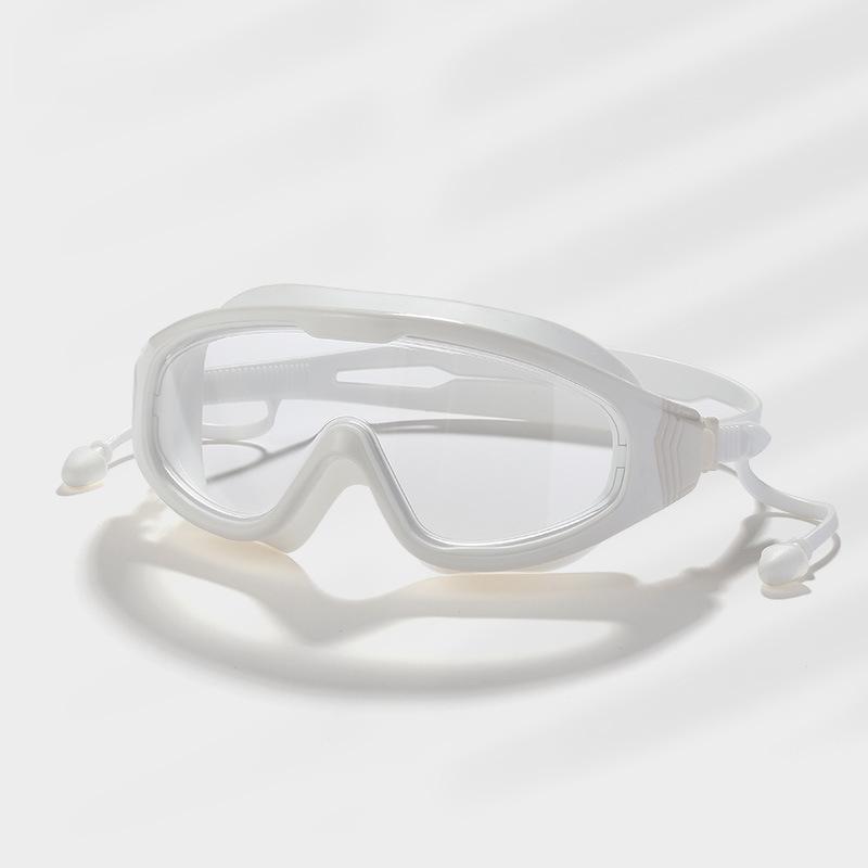 Nezamlžovací HD plavecké brýle s velkým rámem pro dospělé, muže a ženy, vodotěsné plavecké brýle, potápění, surfování, vodní sporty