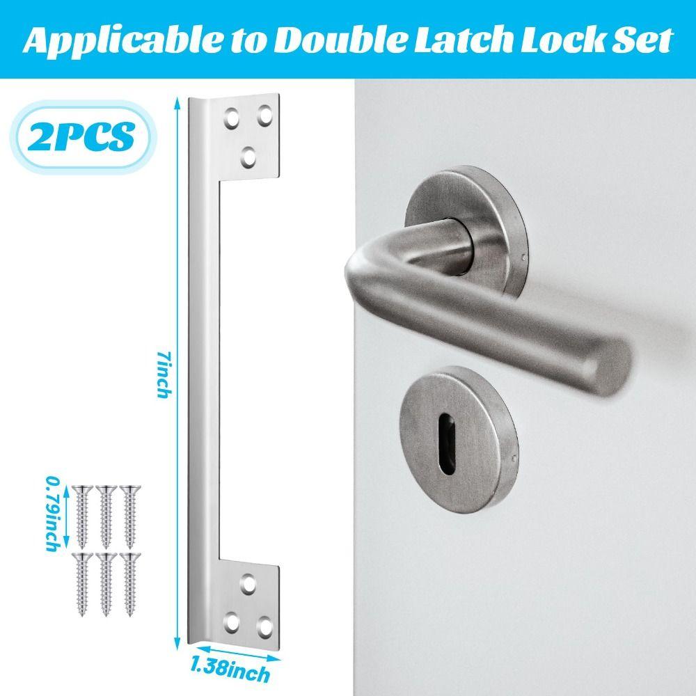 Stainless Steel Door Latch Guard Plate 7 Inch Latch Shield  To Block Access To Door Lock Deadbolt
