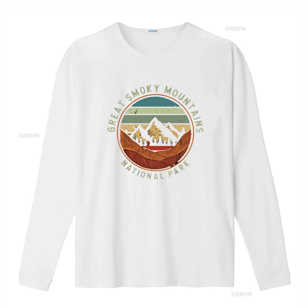 Mens Nature Great Smokey Mountains National Park Vacation T Shirt White X Large vintage Washed Versatile Stylish Breathable