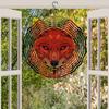 Rotating Wind Chime Forest Fox Pattern 2D Metal Yard Spinner Kinetic Wind Catcher Large Outdoor Decor Garden Ornament Infinite Rotating Gift