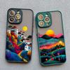Yellow Sunset Mountain Phone Case For iPhone 16 14 15 11 12 13 Pro Max Mini XR X XS 7 8 Plus SE Natural Scenery Shockproof Cover
