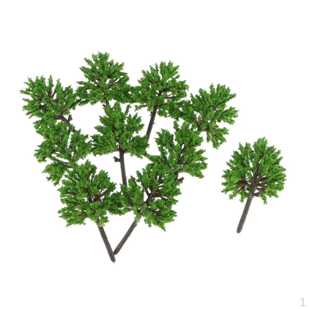 10 Pieces Model Trees Mini Scenery Landscape Architecture Train Railroad