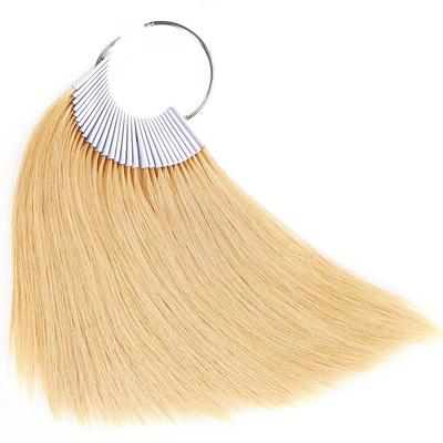 BUMMSEVEN Natürliches Echthaar Bündel Farbton Stufe 9 Hell 30 Länge Friseurfarbe Haarfarbe Farbkarte 100% Test, Blond, Stücke, ca.. 20 cm,