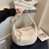 Borsa a spalla in velluto a coste da donna borsa a tracolla a tinta unita