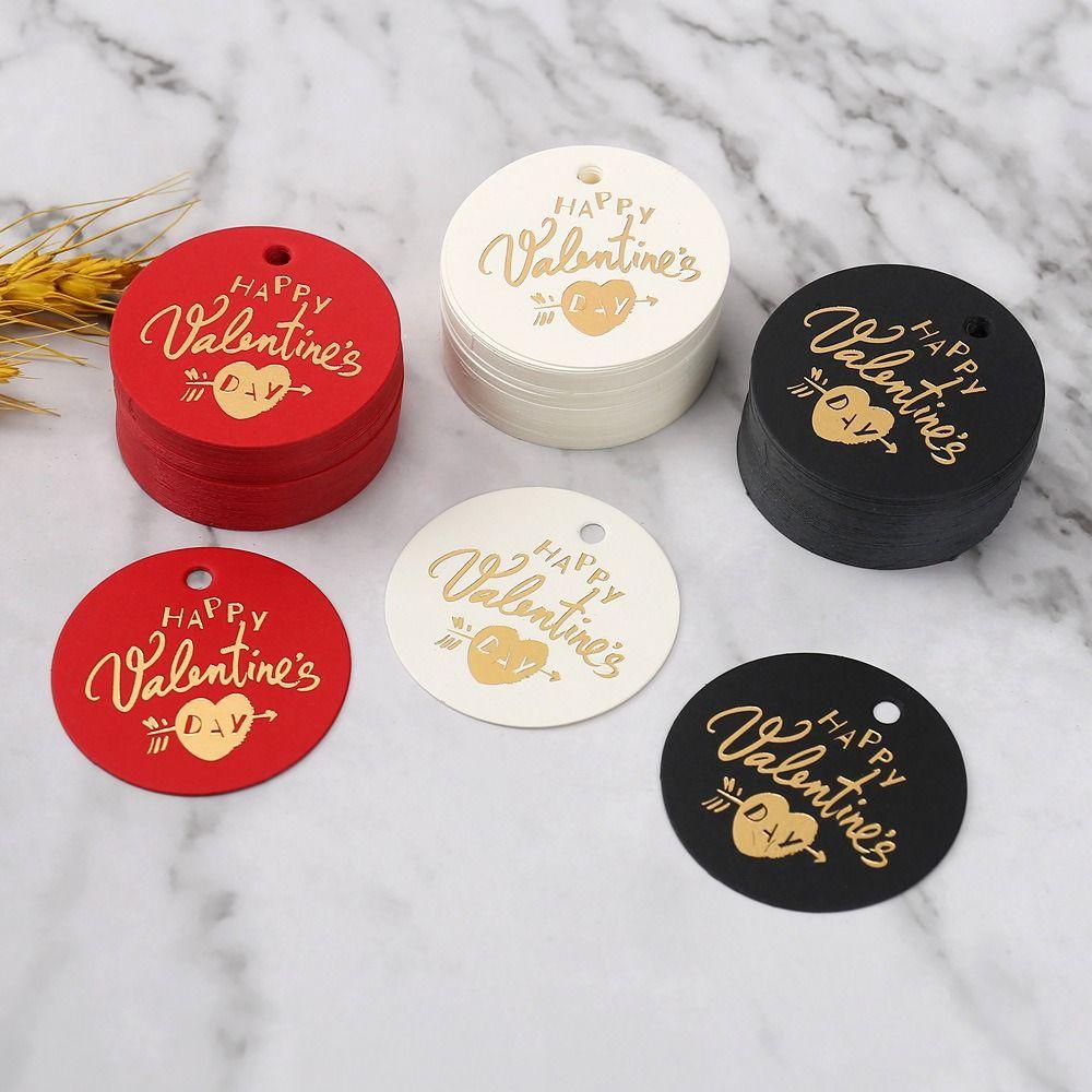 100pcs Hanging Decoration Gift Labels Heart Shaped Cards Hand Gift Hanging Tag  Party Label Stickers